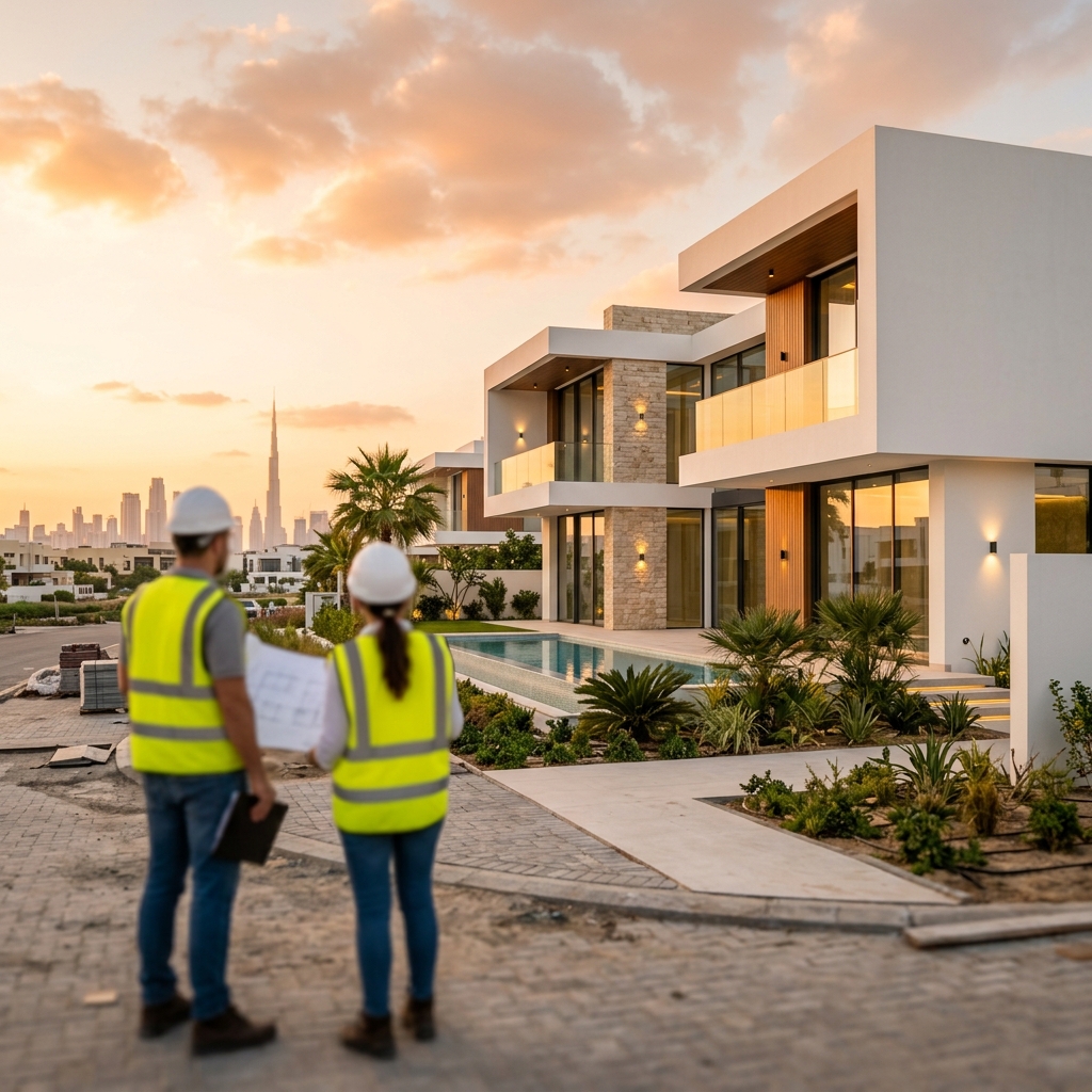 Completed luxury villa representing our construction vision Dubai UAE