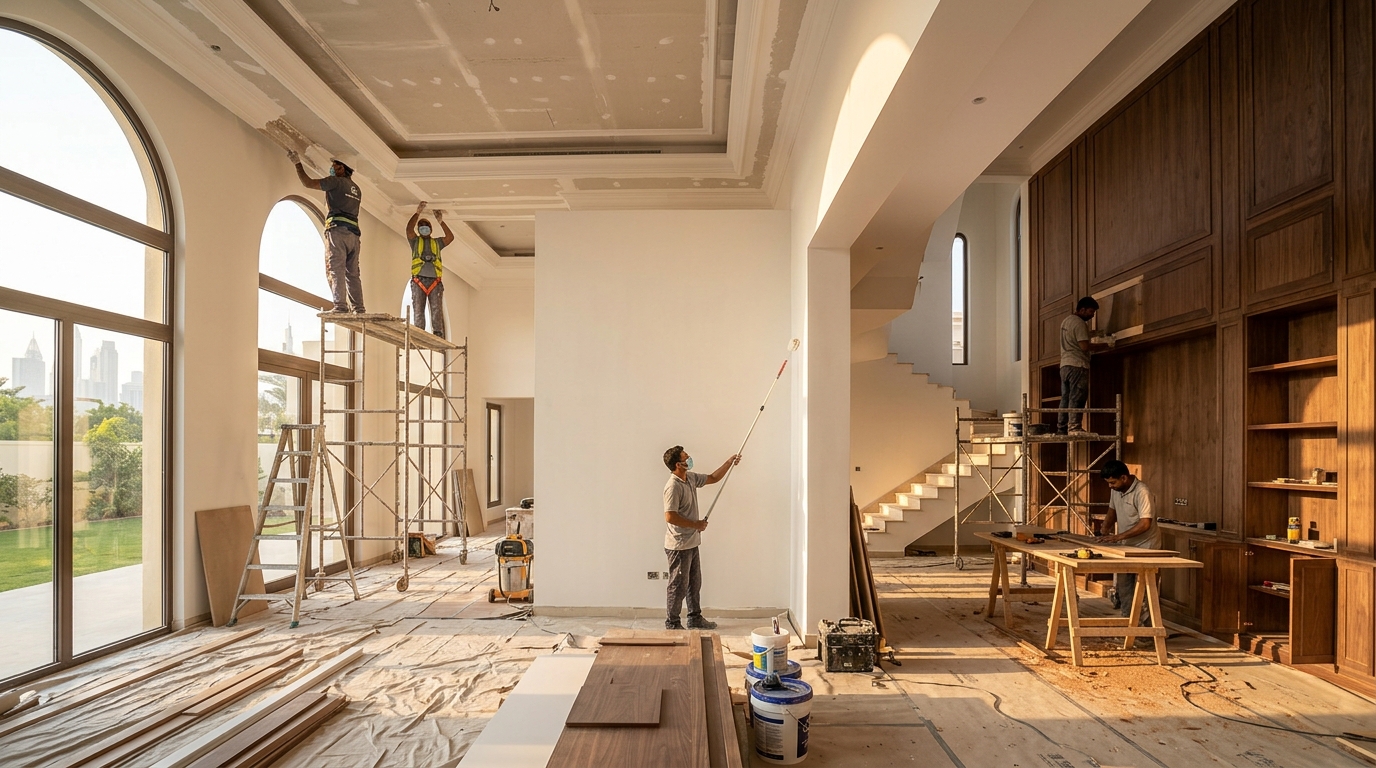 Interior Renovation Refurbishment Dubai Villa - Yahya Hassan Building Contracting